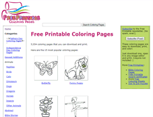 Tablet Screenshot of freeprintablecoloringpages.net